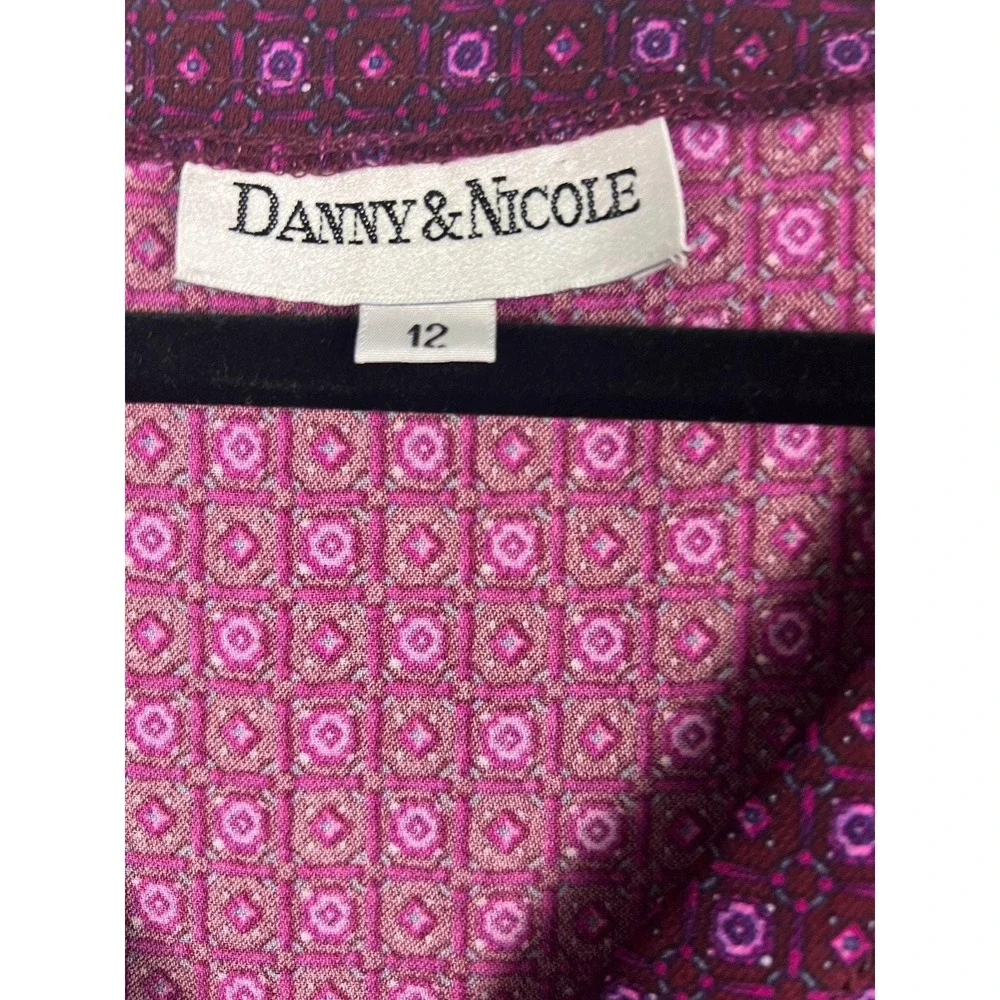 Danny & Nicole Purple Floral Maxi Dress Boho Cottagecore Retro Purple‎ Poly 12